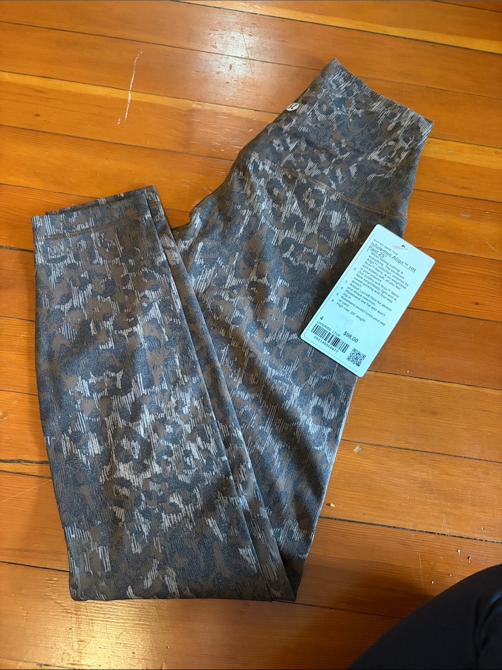 lululemon athletica Gray Patterned High-Rise Leggings 25’